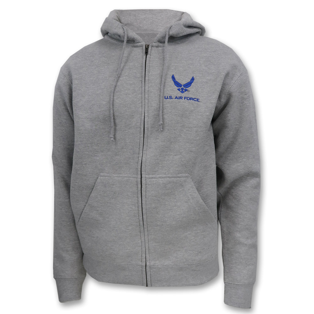 Air Force Full Zip Hood (Grey)