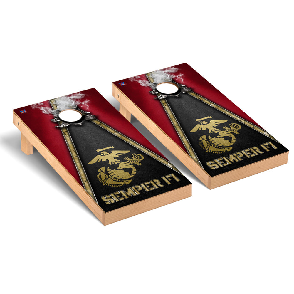 US Marines Semper Fi Triangle Regulation Cornhole Game Set