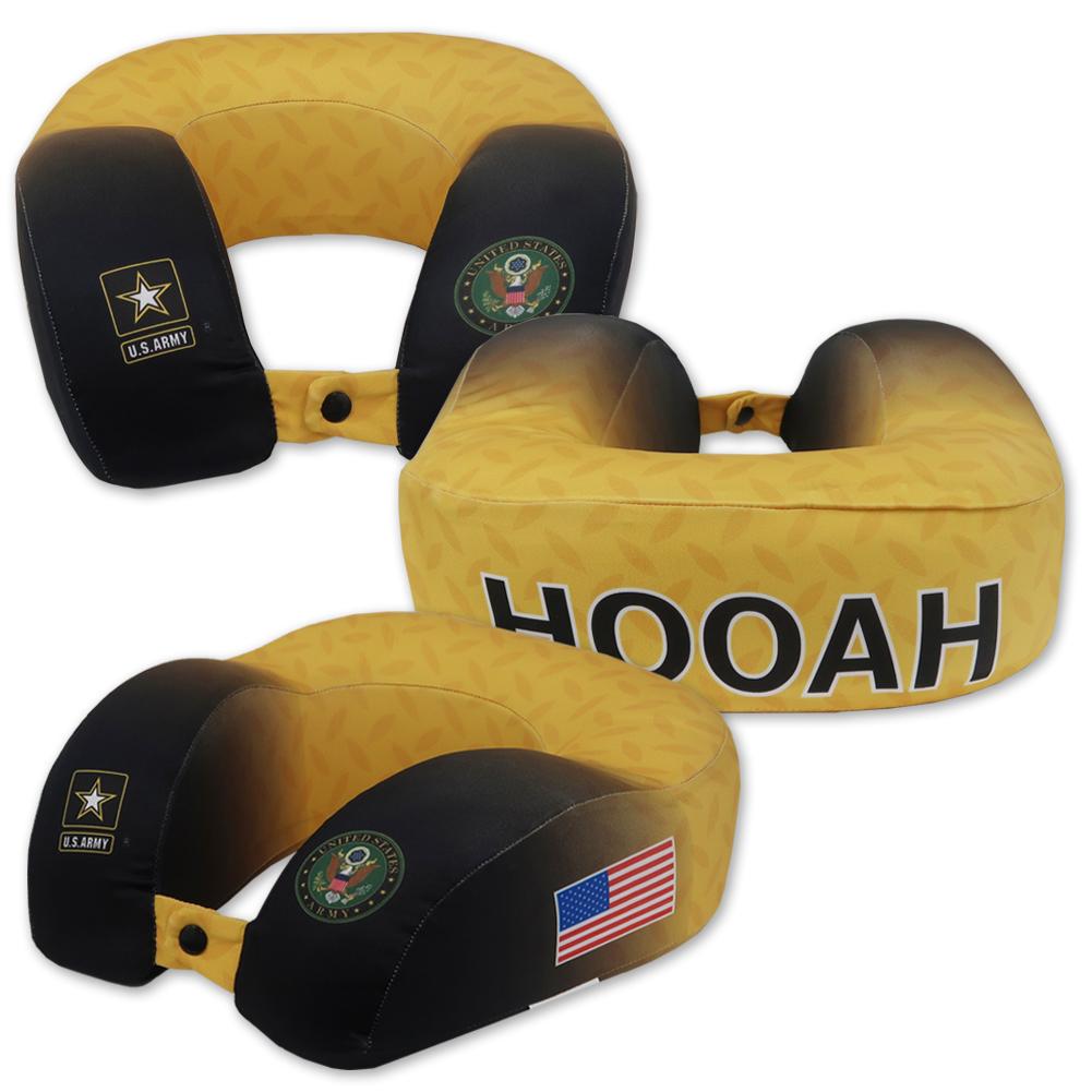 Army HOOAH Neck Pillow (black/gold)