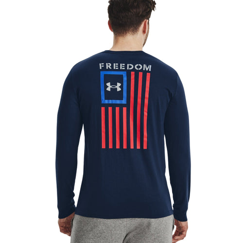 Under Armour Freedom Flag Long Sleeve T-Shirt (Navy)