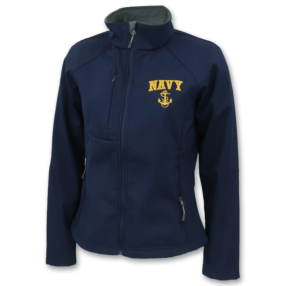 Navy Ladies Soft Shell Jacket