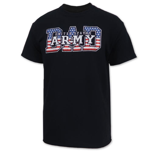 Army Dad American Flag T-Shirt (Black)