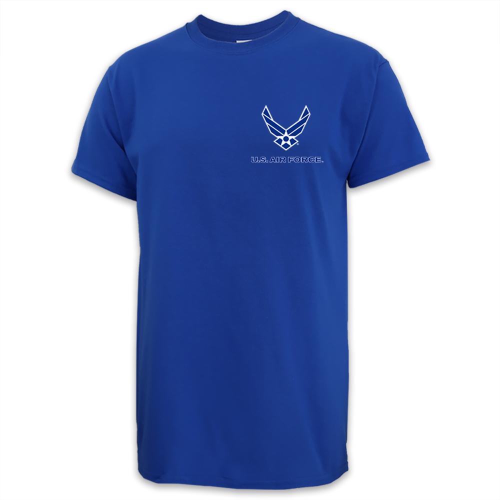 Air Force Wings Logo USA Made T-Shirt (Royal)