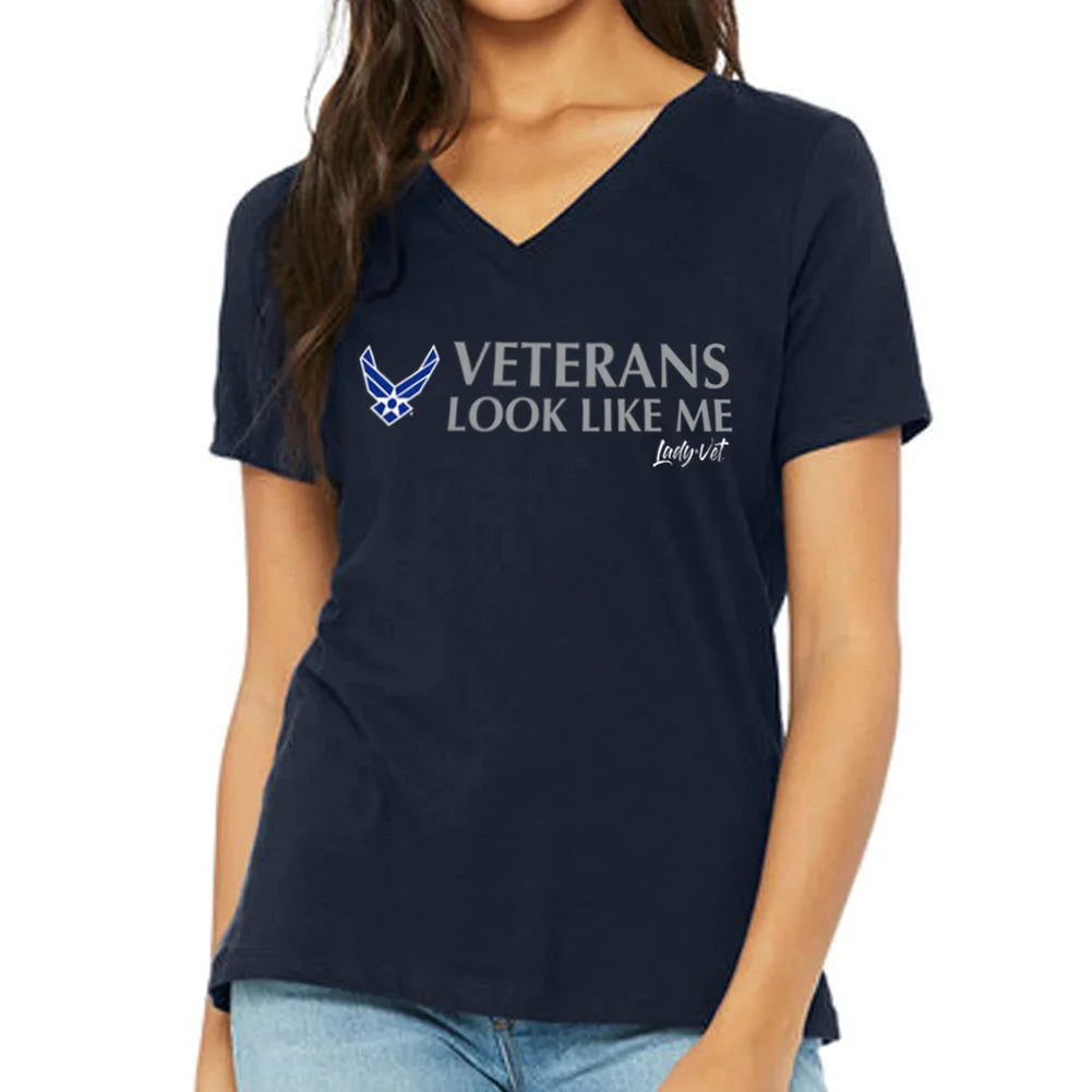 Air Force Vet Looks Like Me V-Neck T-Shirt