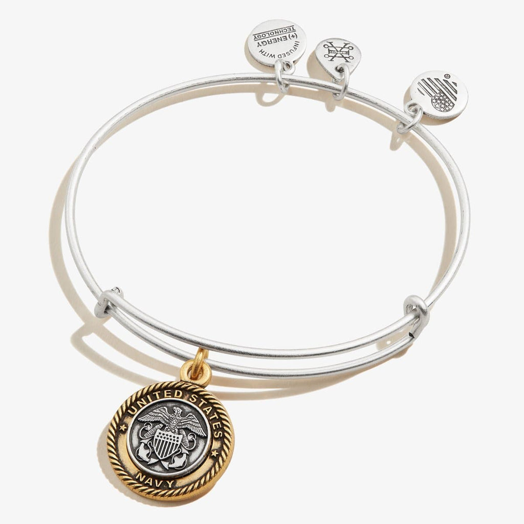 Alex and Ani Navy Two Tone Bracelet