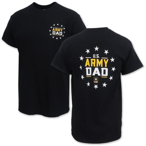 Army Star Dad Stars T-Shirt (Black)