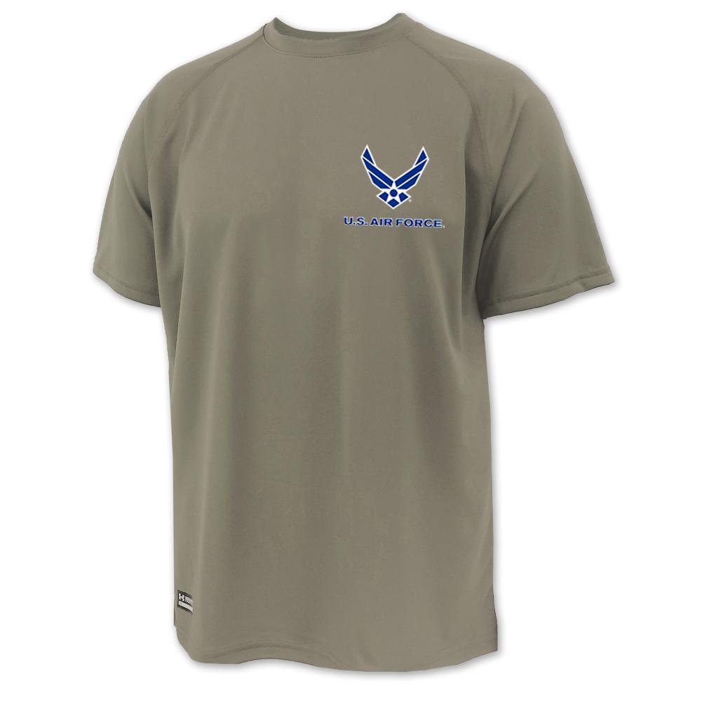 Air Force Under Armour Mens Tactical Tech T-Shirt (Tan)