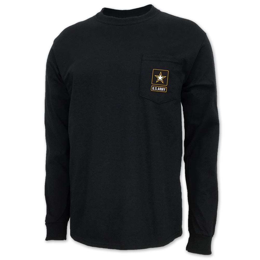 Army Star Logo Pocket Long Sleeve T-Shirt