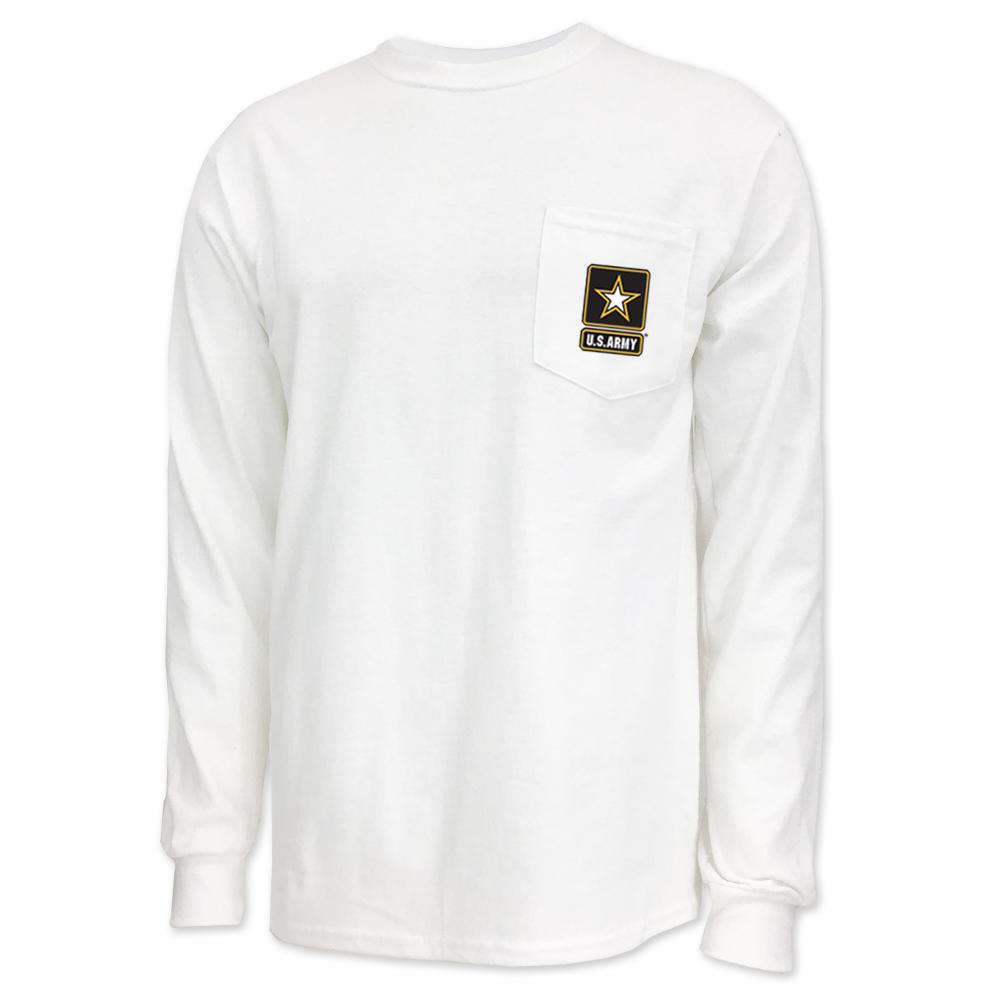 Army Star Logo Pocket Long Sleeve T-Shirt