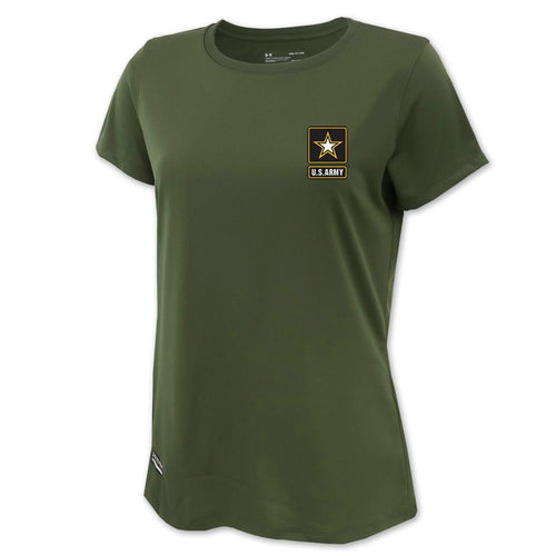 Army Under Armour Ladies Tactical Tech T-Shirt (OD Green)