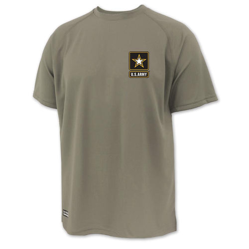 Army Under Armour Mens Tactical Tech T-Shirt (Tan)