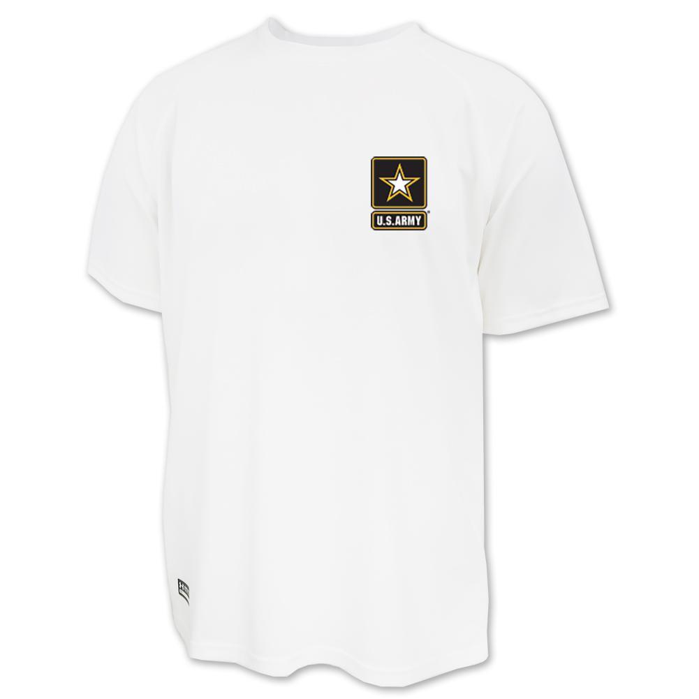 Army Under Armour Mens Tactical Tech T-Shirt (White)