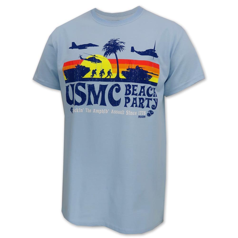 USMC Beach Party T-Shirt (Sky Blue)