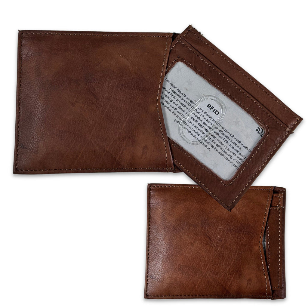 Navy Seal Genuine Leather Bifold Wallet (Brown)