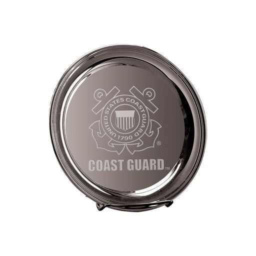 Coast Guard Seal 8" Silver Plated Commemorative Tray