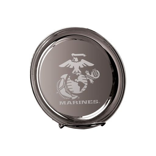 Marines EGA 8" Silver Plated Commemorative Tray