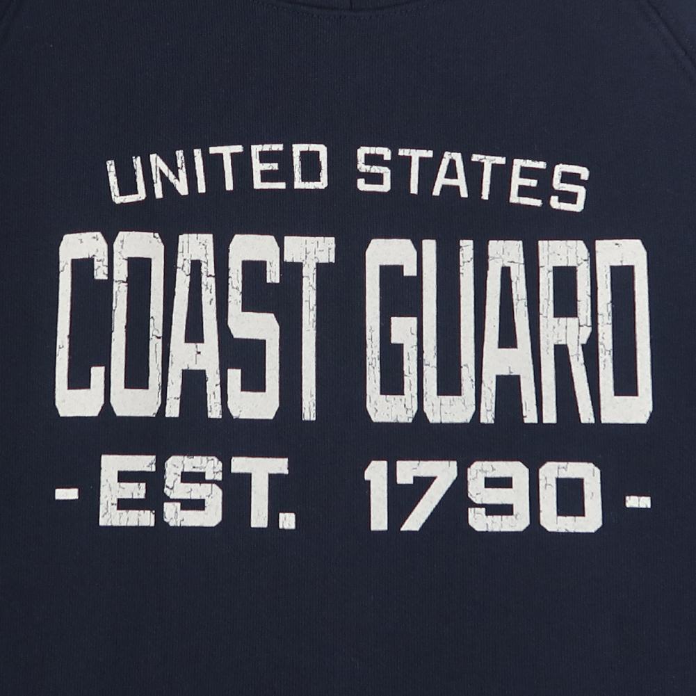 Coast Guard Champion Ladies Distressed Hood (Navy)