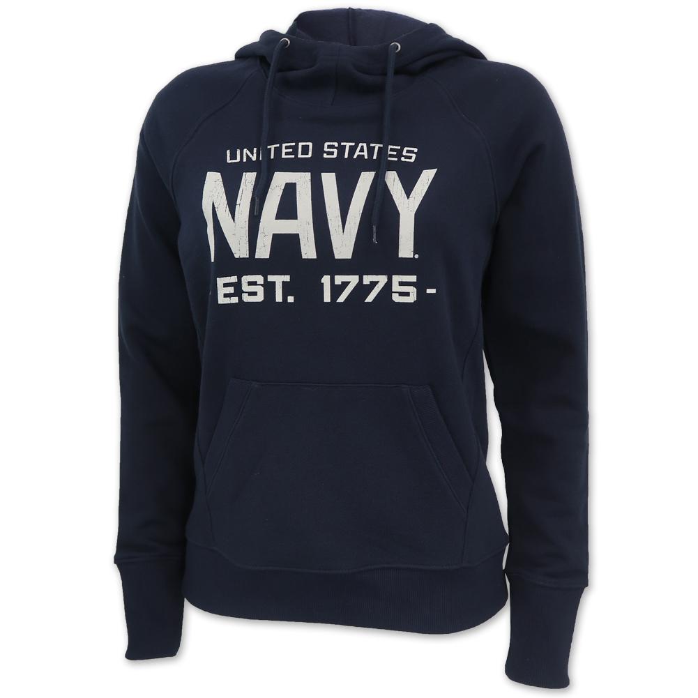 Navy Champion Ladies Distressed Hood (Navy)