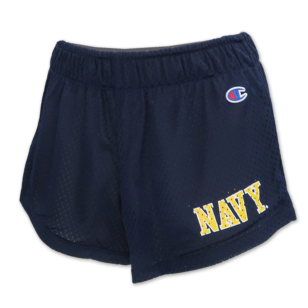 Navy Champion Ladies Mesh Shorts (Navy)