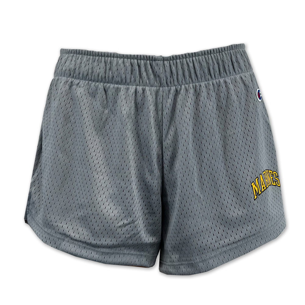 Marines Champion Ladies Mesh Shorts (Grey)