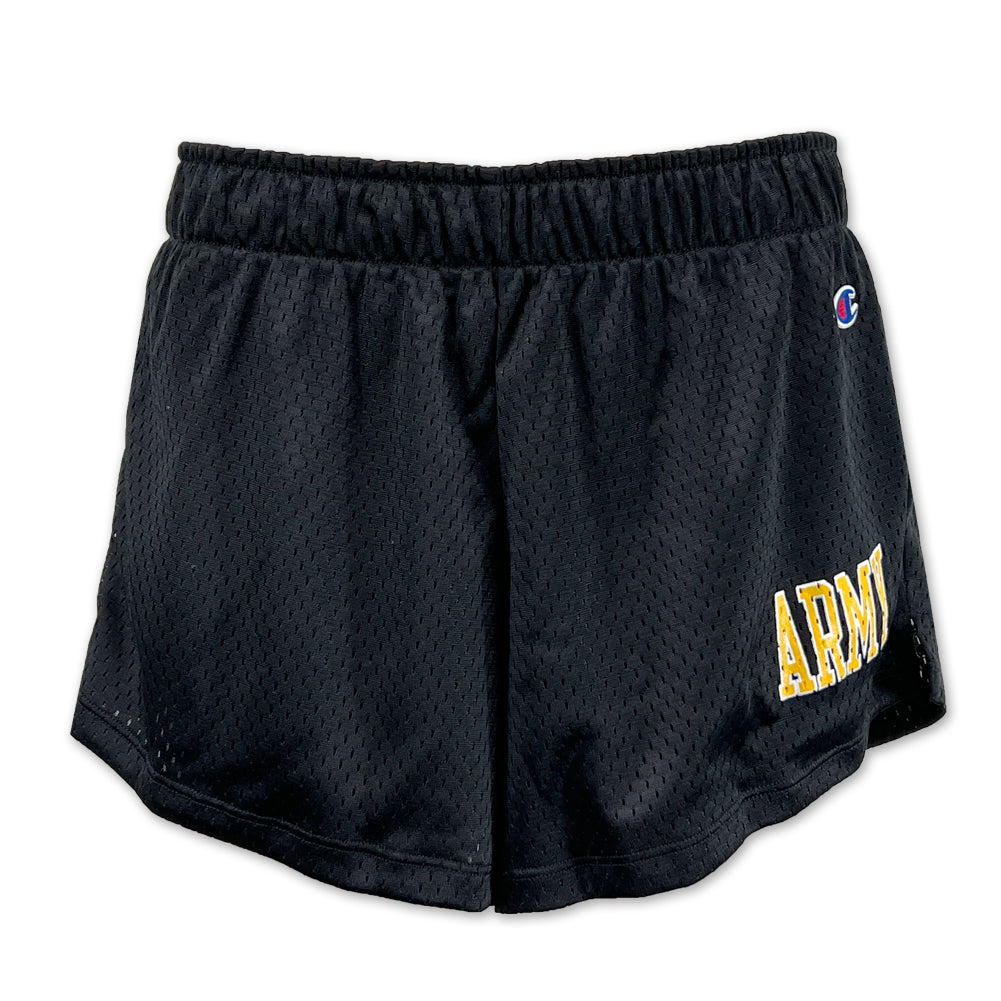 Army Champion Ladies Mesh Shorts (Black)