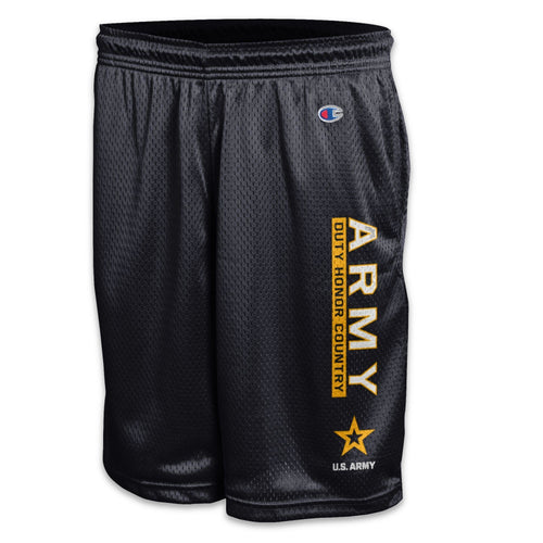 Army Champion Duty Honor Country Mesh Short (Black)