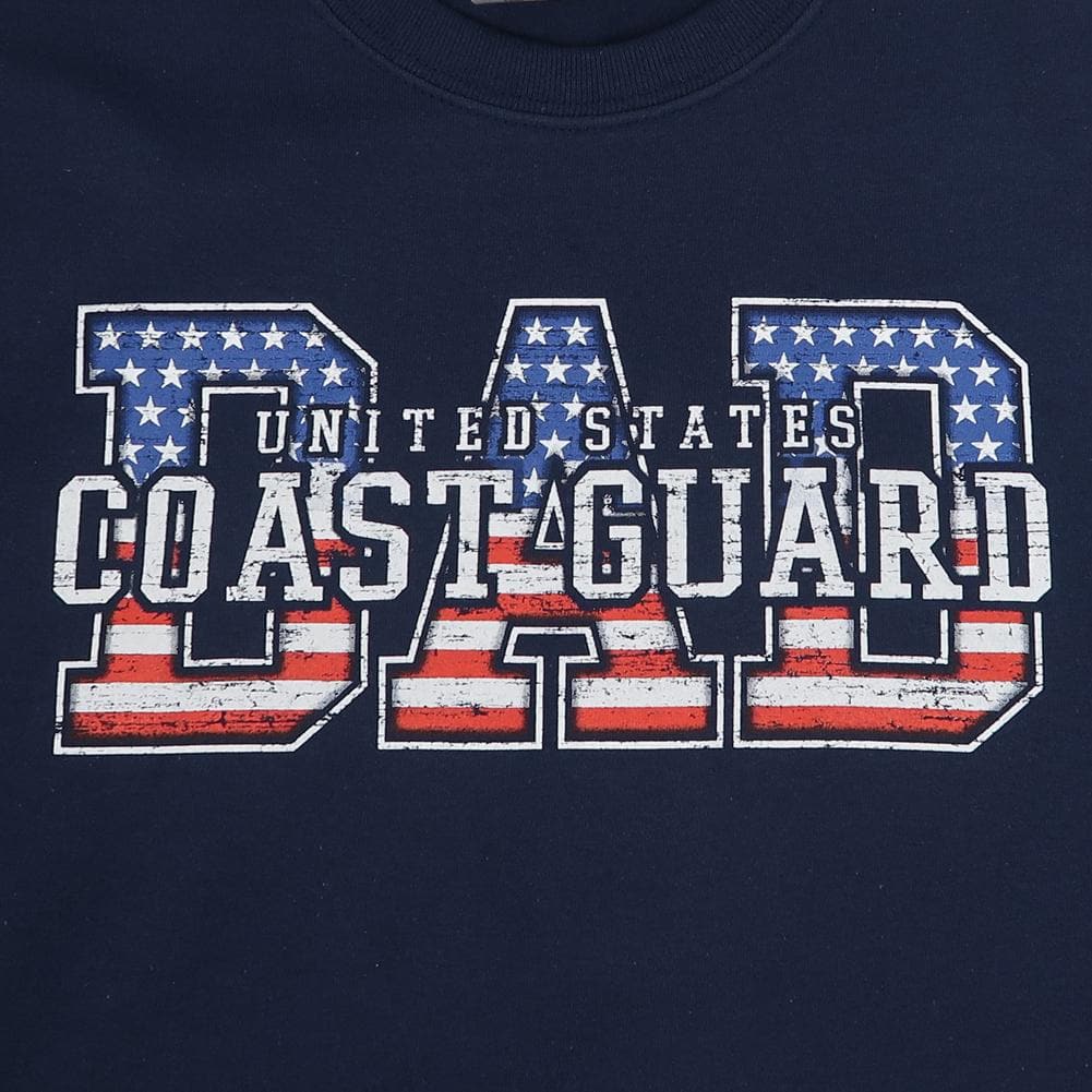 Coast Guard Dad American Flag T-Shirt (Navy)