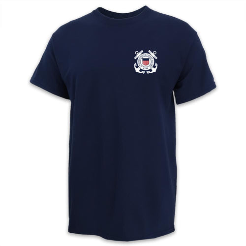 Coast Guard Seal Logo T-Shirt USA Made T-Shirt (Navy)