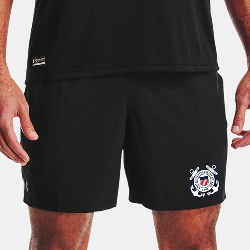 Coast Guard Under Armour Mens Tactical PT Shorts (Black)