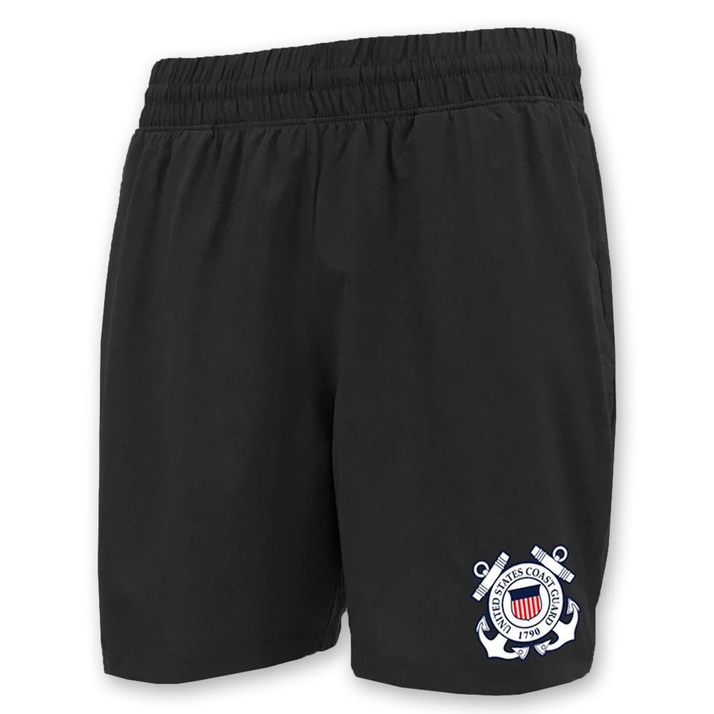 Coast Guard Under Armour Mens Tactical PT Shorts (Black)