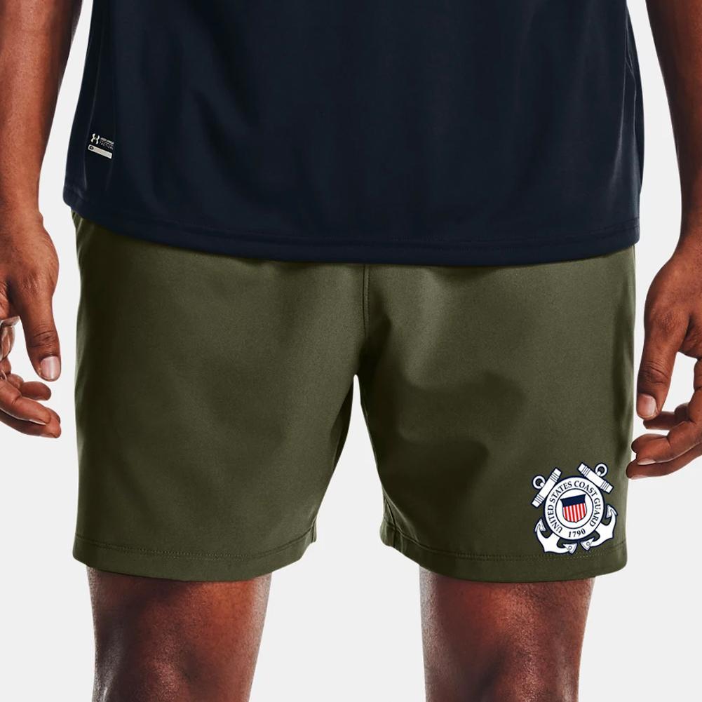 Coast Guard Under Armour Mens Tactical PT Shorts (OD Green)