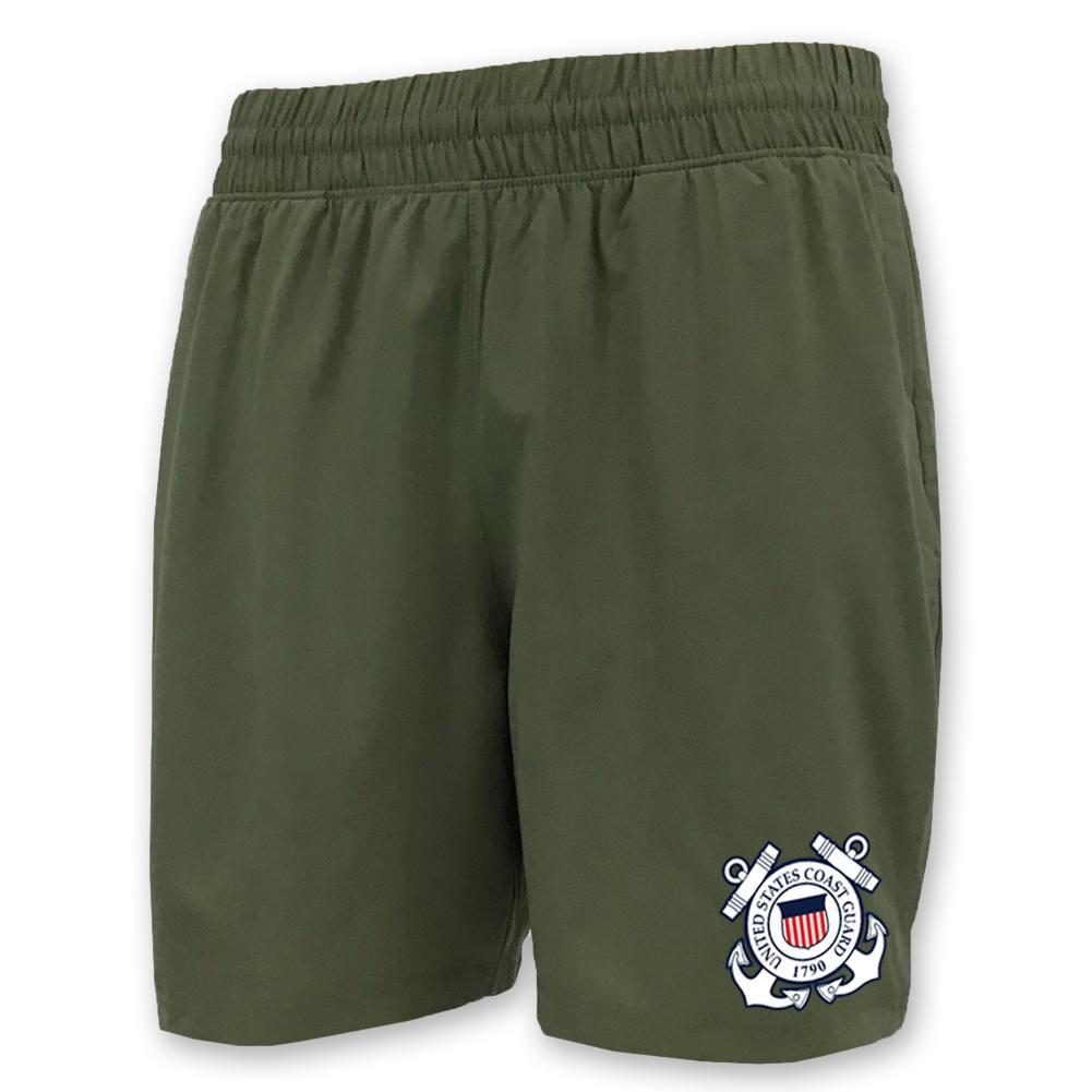 Coast Guard Under Armour Mens Tactical PT Shorts (OD Green)