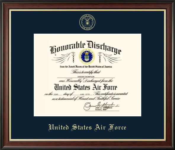 U.S. Air Force Honorable Discharge Certificate Frame (11x8.5)