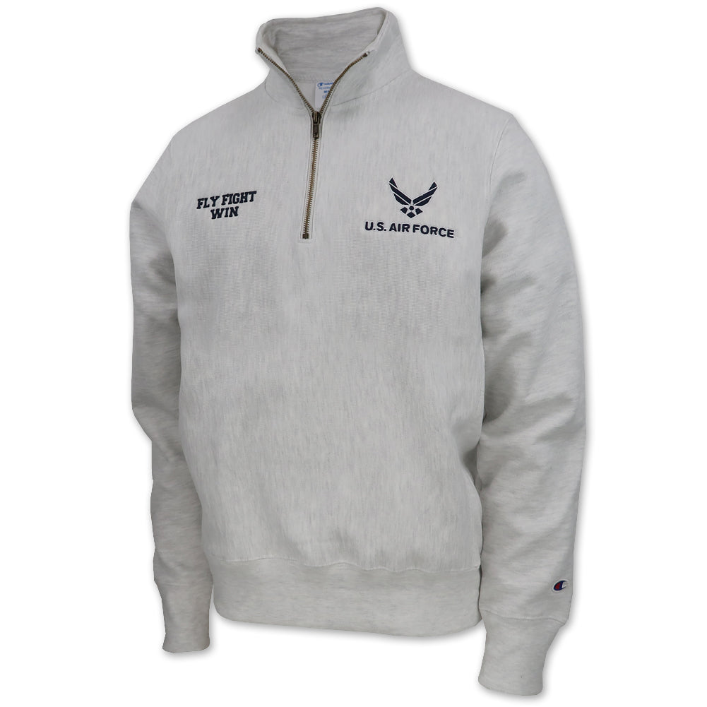 Air Force Champion Wings Reverse Weave 1/4 Zip (Ash)