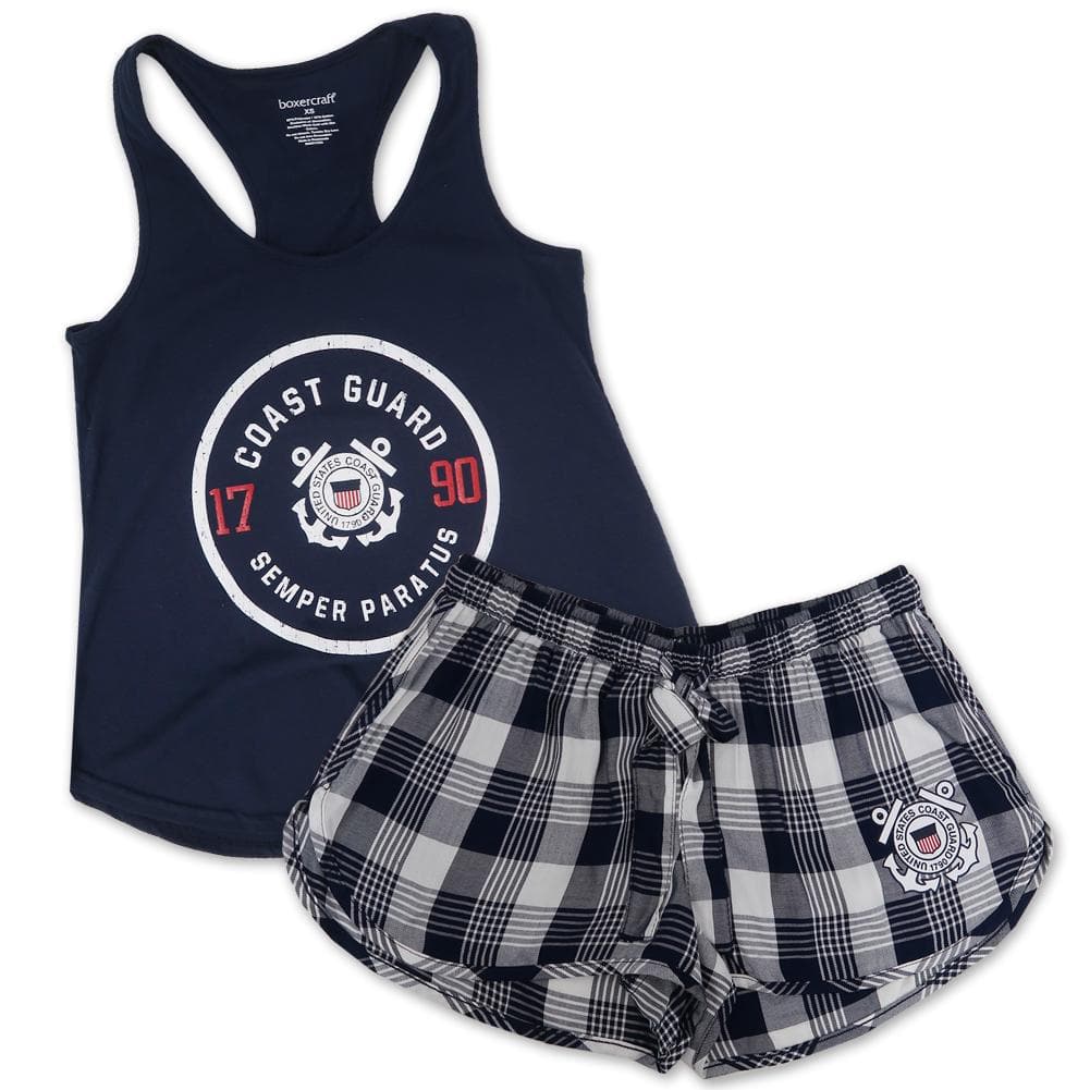 Coast Guard Ladies Essential Racerback Tank (Navy)