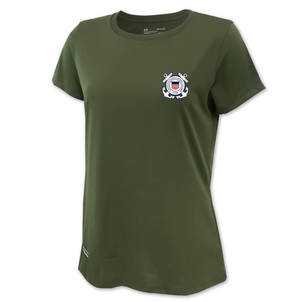 Coast Guard Under Armour Ladies Tactical Tech T-Shirt (OD Green)