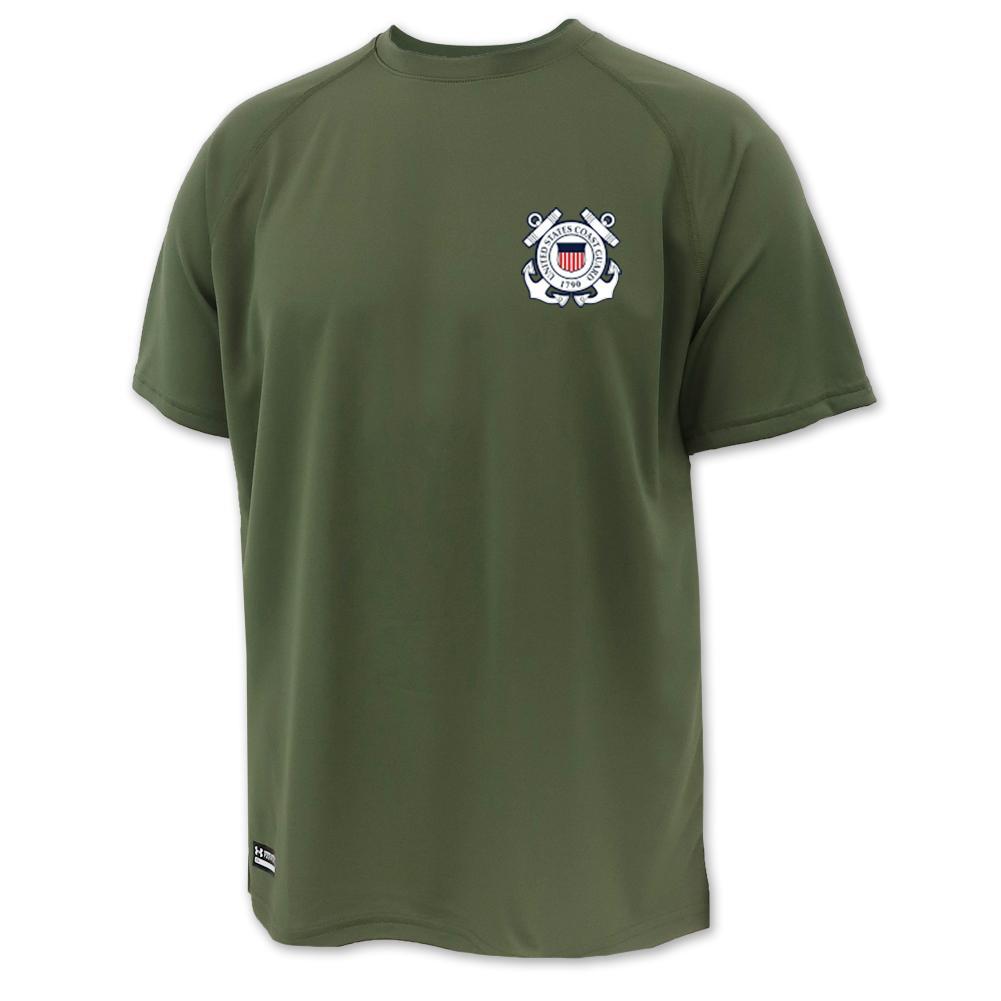 Coast Guard Under Armour Mens Tactical Tech T-Shirt (OD Green)