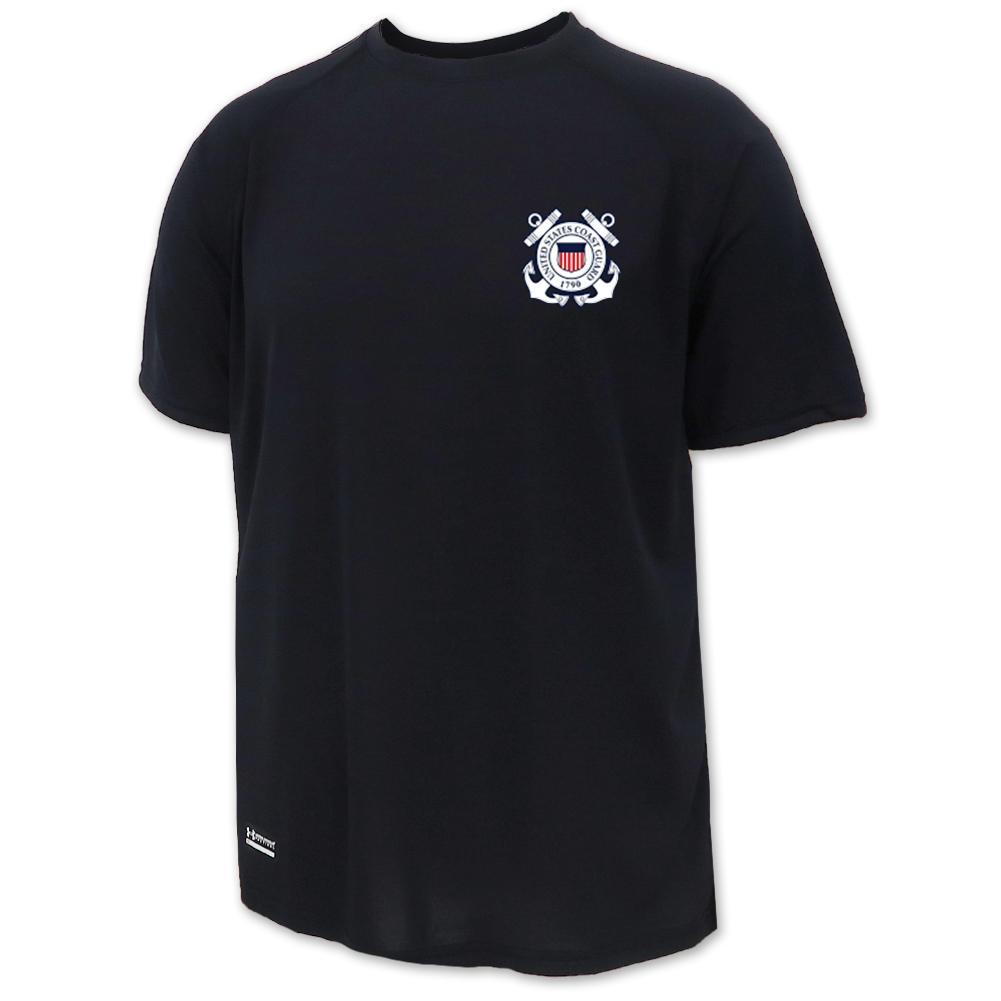 Coast Guard Under Armour Mens Tactical Tech T-Shirt (Black)