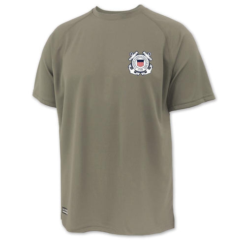 Coast Guard Under Armour Mens Tactical Tech T-Shirt (Tan)