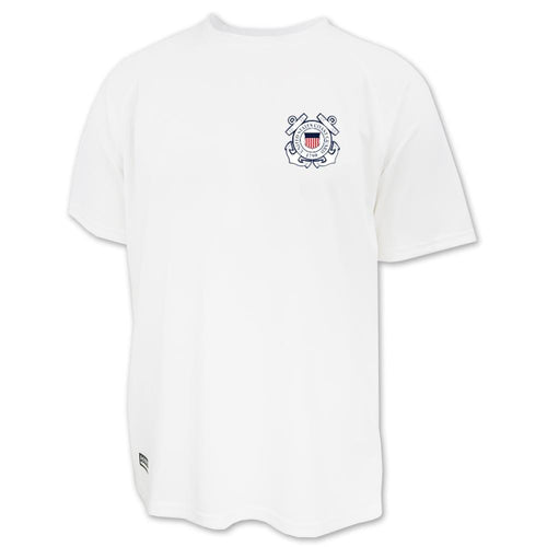 Coast Guard Under Armour Mens Tactical Tech T-Shirt (White)