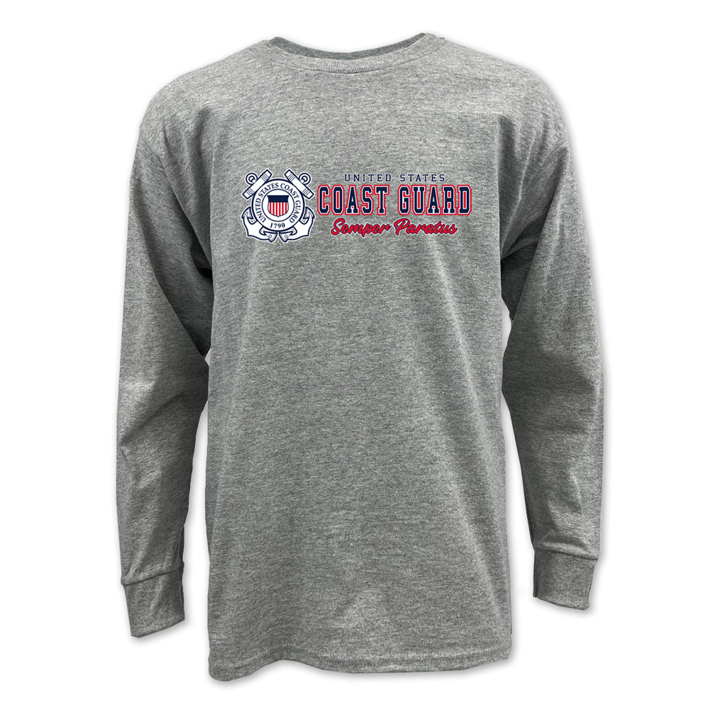 Coast Guard Youth Semper Paratus Chest Print Long Sleeve T-Shirt