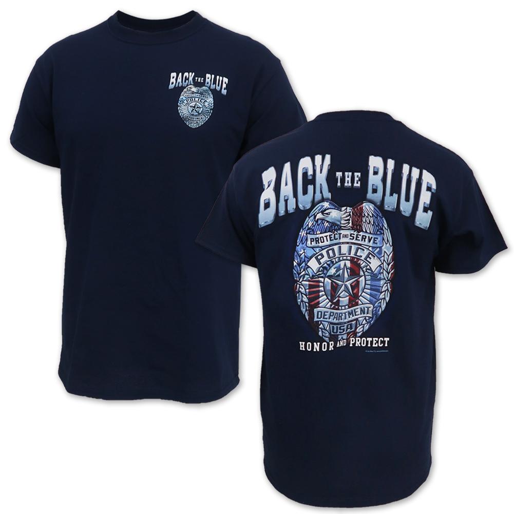 Back The Blue Honor and Protect T-Shirt (Navy)