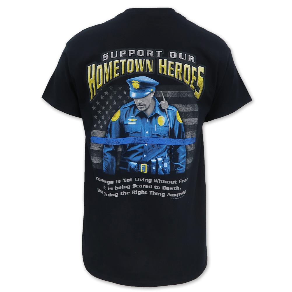 Support Our Hometown Heroes Police T-Shirt (Black)