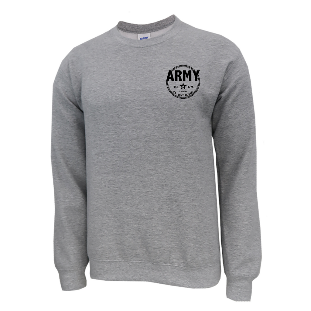 Army Retired Left Chest Crewneck