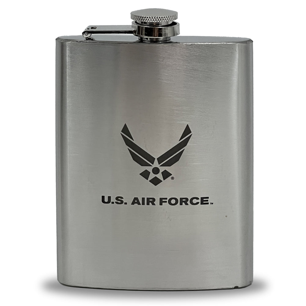 Air Force Wings 8oz Pocket Stainless Steel Canteen