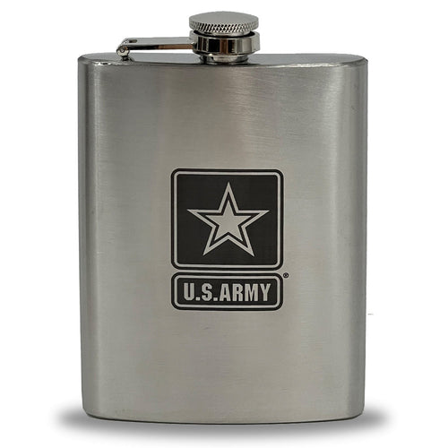 Army Star 8oz Pocket Stainless Steel Canteen