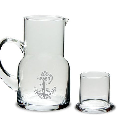 Navy Anchor 28oz Executive Water Carafe