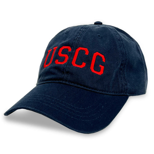 USCG Arch Relaxed Fit Hat (Navy/Red)