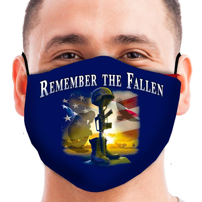 Remember The Fallen Face Mask (Navy)-Single or 3 Pack