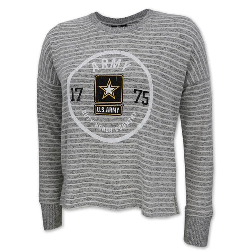 Army Ladies Cuddle Crewneck (Heather Stripe)